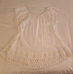 Victoria's Secret Cotton Crochet Cover-Up Small Beige Cream Ivory